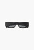 Rectangle-Frame Tortoiseshell Acetate Sunglasses